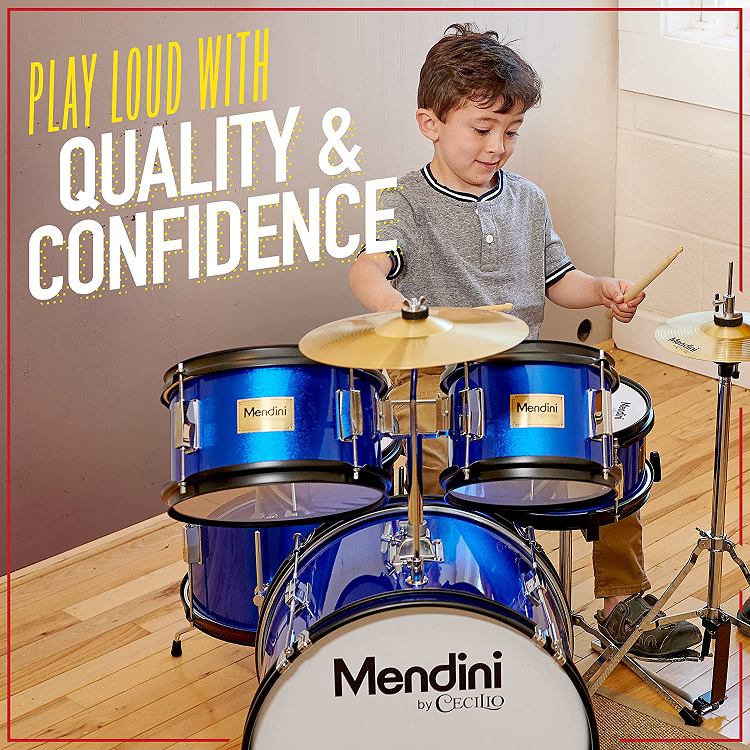 Mendini By Cecilio Kids 5-Piece Drum Set