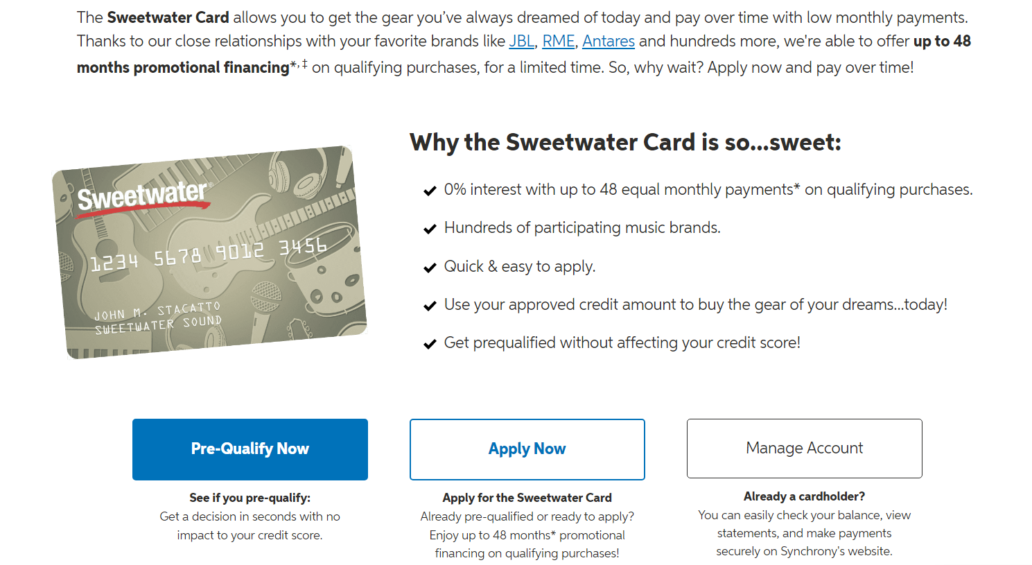 sweetwater card
